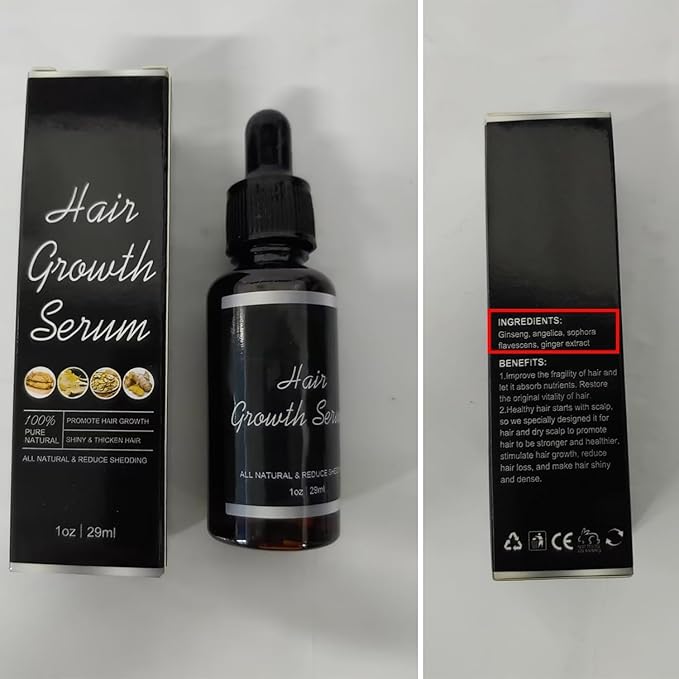 Hair Growth Serum Designed for Black Women with Herbs and Natural Vitamin (2 Pcs)