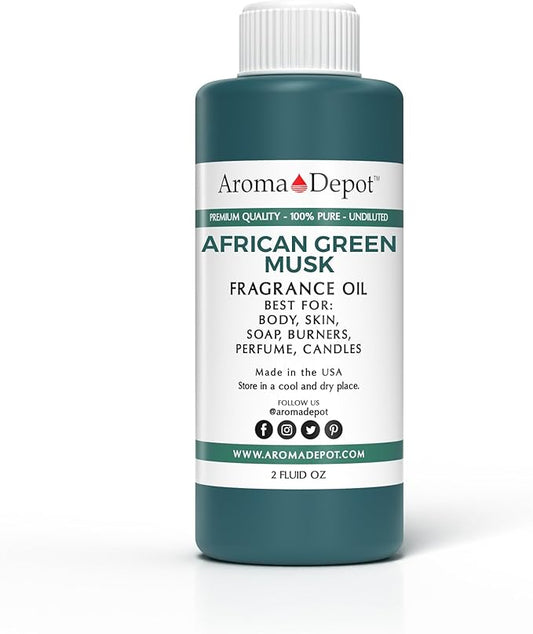 African Green Musk 2 oz. / 60ml Perfume/Skin Oil Our Interpretation, Premium Quality I Uncut I Fragrance Oil I Scented Oil I Add Aroma to Your DIY Projects I Skin Safe