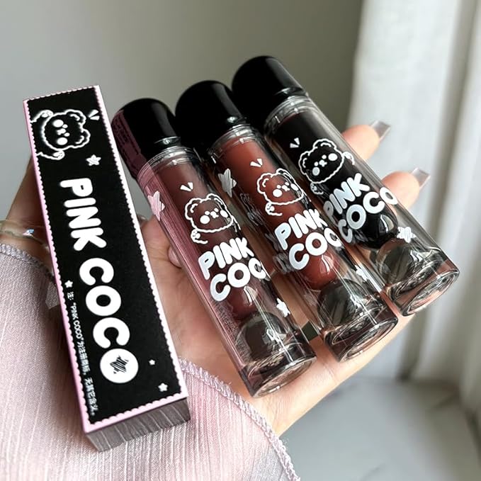 PINKCOCO Mirror Gloss Lip Lacquer Set, 2 Pack (2.4g Each) – Long-Lasting Non-Sticky Lip Gloss, High Shine Moisturizing Lip Tint, Nude & Bright Shades for Daily Makeup & Gift (01+05)