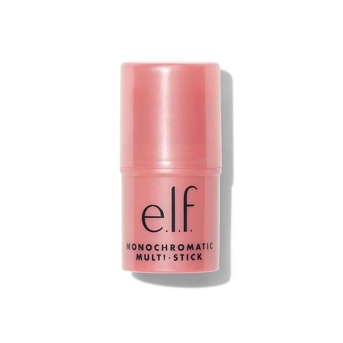 e.l.f. Monochromatic Multi Stick, Travel-Sized Luxuriously Creamy & Blendable Color, For Eyes, Lips & Cheeks, Vegan & Cruelty-Free, Dazzling Peony, 0.17 Oz