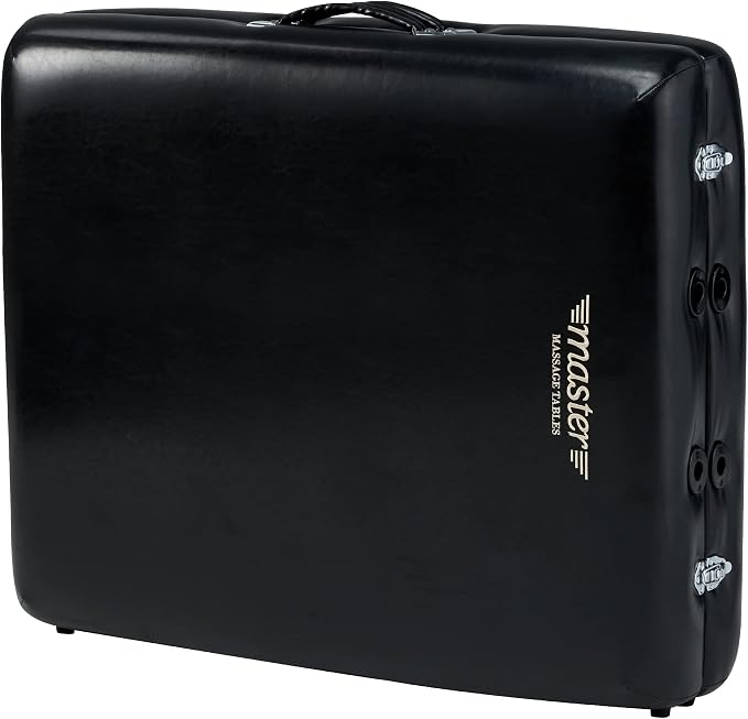 Master Massage Gibraltar Olympic LX Portable Massage Table Extra Wide for Larger Clients - Supports Weight Up to 800lbs - Tattoo Spa Salon Facial Beauty Bed, Lash Tables, 32" Width, Black