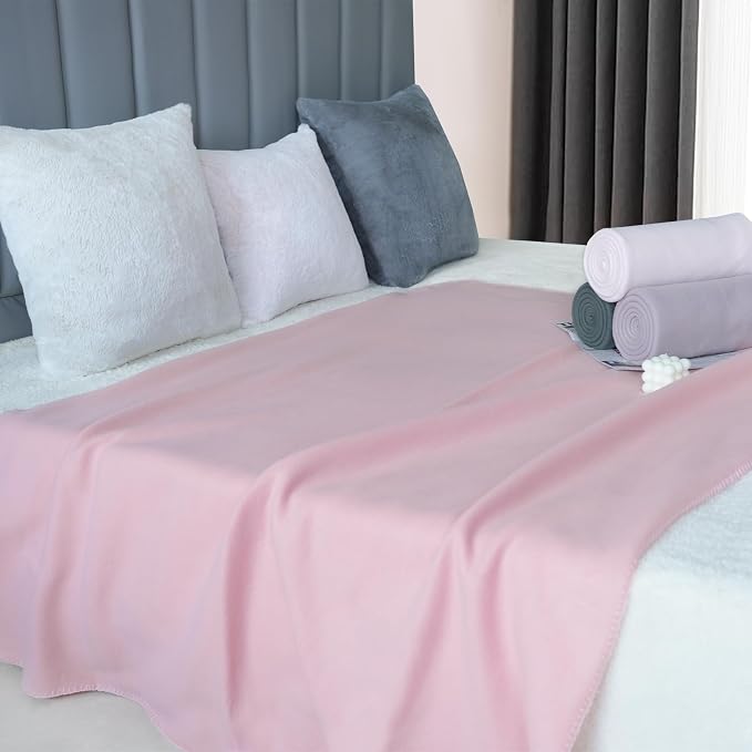 ZYFZCYBL Fleece Blanket Bulk Pack of 6 Cozy Fleece Throw Blankets 50x60 Warm Soft Lightweight Breathable Pet-Friendly for Bed Sofa Camping Wedding Gifts (Assorted 2)