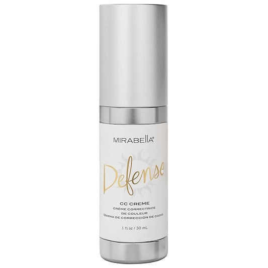 Mirabella Defense CC Creme Full Coverage Foundation with SPF 20, CC Cream Foundation with Sunscreen & Hyaluronic Acid, Oil Control with Salicylic Acid - Fair