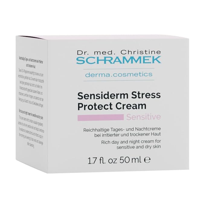 Sensiderm Stress Protect Cream (1.7 fl oz) - for Irritated & Dry Skin - Rich Day & Night Cream - with Panthenol & Aloe Vera - Day Cream - Face Moisturizer - Dr. Schrammek