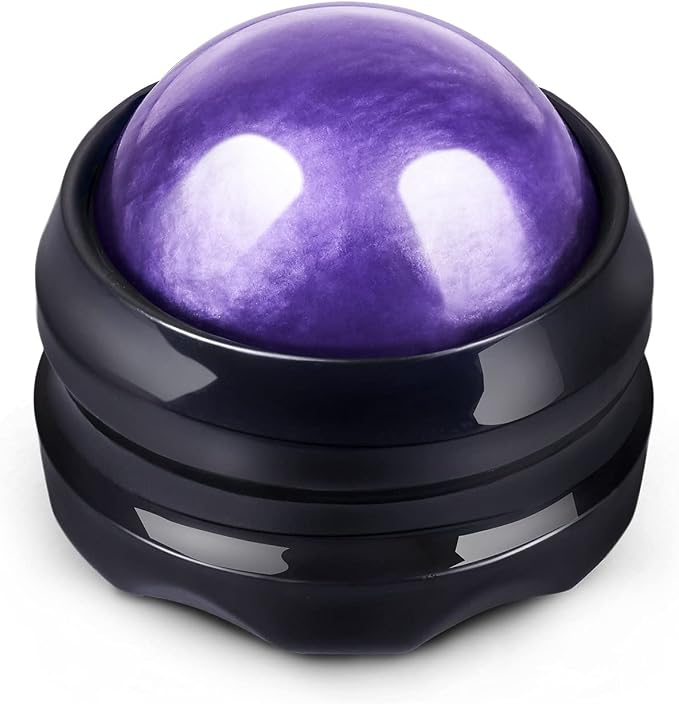 Solacium Manual Massage Roller Ball - Massager and Therapy Tool for Sore Muscles, Shoulders, Arms, Neck, Back, Feet, Body, Deep Tissue, Stiffness, Joint Pain, Stress Relief