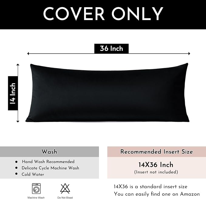 Artscope Luxury Velvet Lumbar Pillow Cover Super Soft Decorative Rectangle Throw Pillow Covers Case Cushion Covers for Sofa Couch Bedroom Car Decor 14x36 Inch Black