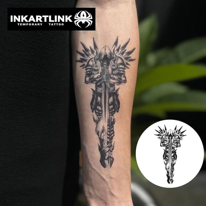 INKARTLINK Semi Permanent Tattoo, Temporary Tattoo, Beautiful and Realistic Design, Fun Tattoo Experience, Cruelty-free, Non-reflective, Waterproof (Angel Comes 2)