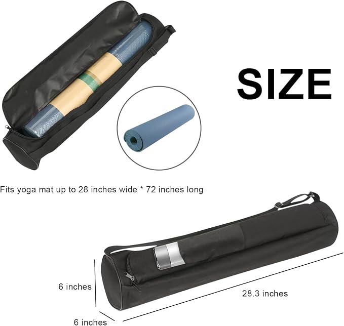 EVEME Yoga Mat Bag for Women & Men,Travel Yoga Gym Bag for 1/4" 1/3" Thick Exercise Yoga Mat,Fitness mat bag,sprot mat pouch