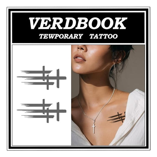 Waterproof Temporary Tattoos: 2-Sheet Tattoo Kit with Realistic Body Stickers, Semi-Permanent Tattoos for Adults Lasting 7-15 Days – Safe for Men & Women, Sacred Silence