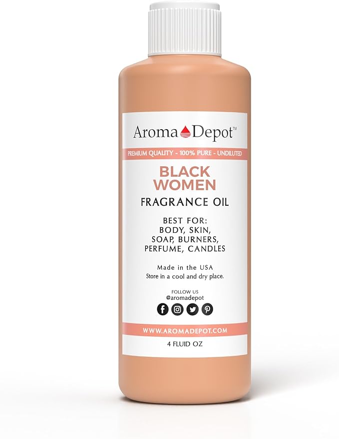 Black Women 2 oz Fragrance Oil I Perfume I Skin Bath Bombs, Body Butters, Creams and lotions. Few Drops in The Diffuser, Burners, or Warmers.