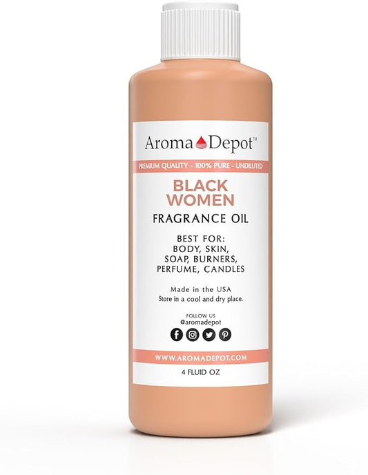 Black Women 2 oz Fragrance Oil I Perfume I Skin Bath Bombs, Body Butters, Creams and lotions. Few Drops in The Diffuser, Burners, or Warmers.
