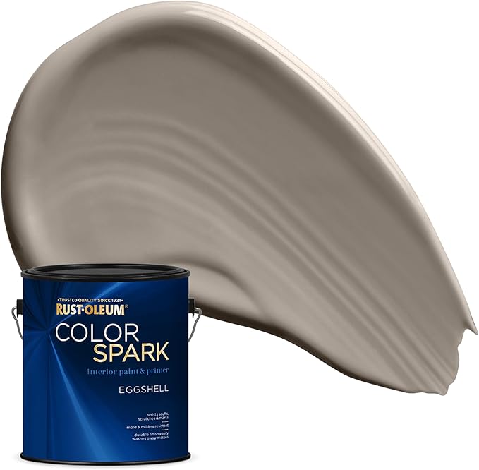Rust-Oleum Color Spark Interior Paint and Primer in One, Eggshell, Hammerhead, 1 Gallon
