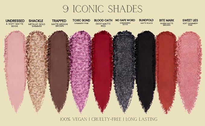 Chokehold Palette – Vegan Eyeshadow Palette with Blush & Highlighter, 7 Highly Pigmented Matte & Shimmer Shades, Cruelty-Free Makeup Palette