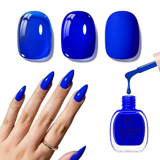 AZUREBEAUTY Blue Nail Polish – Quick Dry, Long-Lasting, Natural Glossy Finish for DIY Manicure & Nail Art, Salon Quality for Women