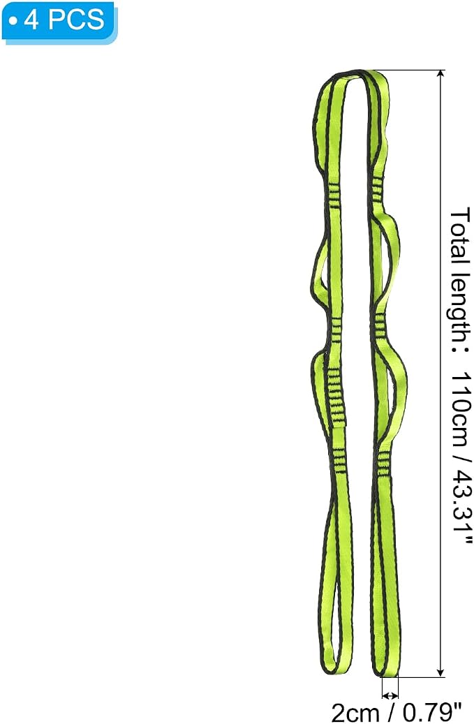 PATIKIL Daisy Chain Straps, Strong Climbing Strap Adjustable Nylon Chain Sling with Loops for Aerial Yoga Hammock Swing