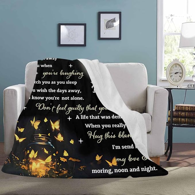 Custom Memorial Blanket with Photo - Sympathy Gift for Loss of Loved One