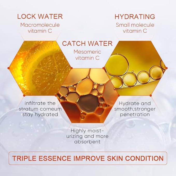 Vitamin C 23% Face Serum – Brightening, Firming, Hydrating, Dark Spot Correction & Anti-Aging Stem Cell Serum | With Hyaluronic Acid, Niacinamide & Glycolic Acid | 21 Ampoules for Glowing Skin
