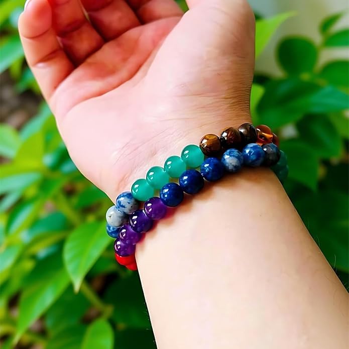Evil Eye with Hematite Black Obsidian Tiger Eye Stone Triple Protection Bracelets for Men Women, Crystal Healing Stone Bracelet Bring Luck Prosperity and Happiness Jewelry