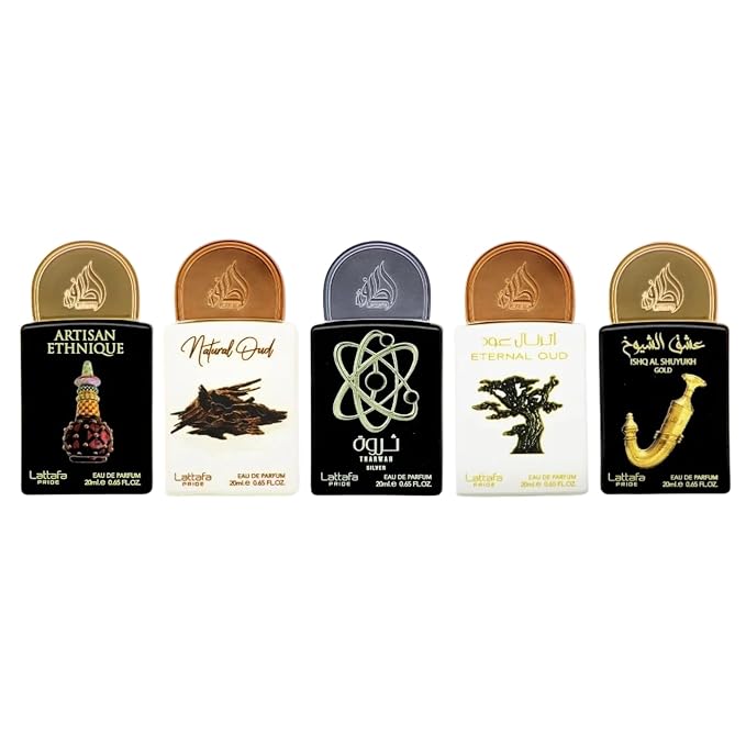 Lattafa Pride Gift Sets – Long Lasting Arabian Perfumes for Women Collection No.2 (5 x 20ml) – Eau de Parfum Spray – Elegant Ladies Perfume with Luxurious Scents – Premium Gift Box for Every Occasion