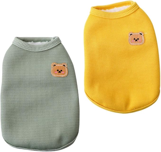 Fleece Cotton Dog Shirt Winter Warm Lightweight Pet T-Shirts Soft Breathable Stretchy Cats Dogs Tee Shirt Sleeveless Vest Dog Apparel for Medium Small Dog Clothes