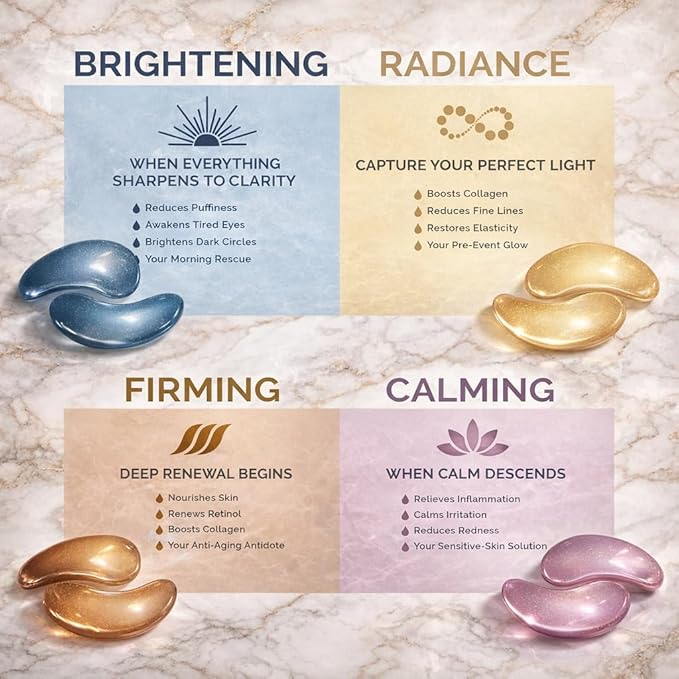 Vitality Eye Patches — Discovery Collection | Try Every Mood | All 4 Formulas | Peptide-Powered Hydrogel Eye Masks | 10 Pairs