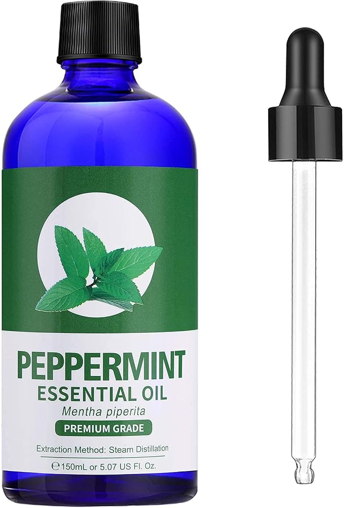 Peppermint Oil, 150 ml and Pure Australian Tea Tree Essential Oil, 150ml for Diffusers Aromatherapy & Humidifiers