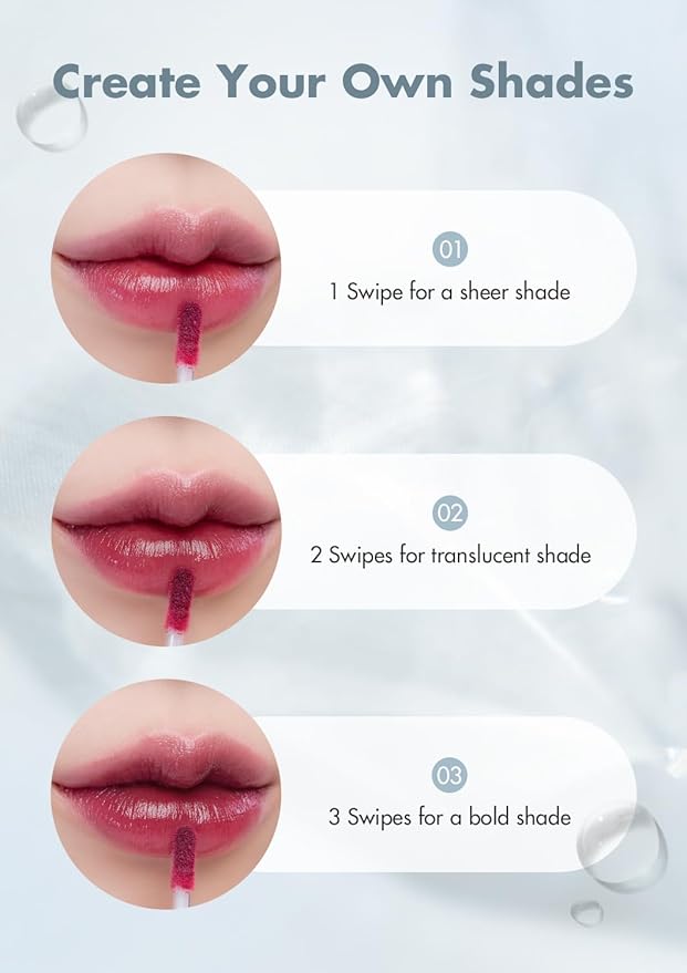 rom&nd DEWY·FUL WATER TINT 08 Berry Divine | K-Beauty Long-Lasting Lip Stain | Hydrating, Non-Sticky Glossy Finish | Mask-Proof Deep Berry Red