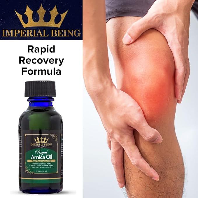 Royal Arnica Oil – Organic Herbal Blend for Muscle Recovery, Bruise Support, Joint Flexibility, Skin Vitality – Longer Lasting Than Arnica Cream or Gel – Infused with Essential Oils (1oz)