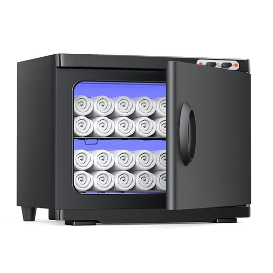 23L Hot Towel Warmer Spa, Large 2-in-1 Spa Towel Warmers for Facials Esthetician, Towel Warmer Cabinet Towel Heater for Barber, Salon(Black)