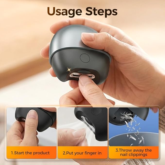 3 in 1 Automatic Electric Nail Clipper, 2026 New Electric Nail Clipper, Automatic Nail Trimmer with Light and Nail Scraps Storage, Electric Toenail Clippers for Seniors Adults (Pink)