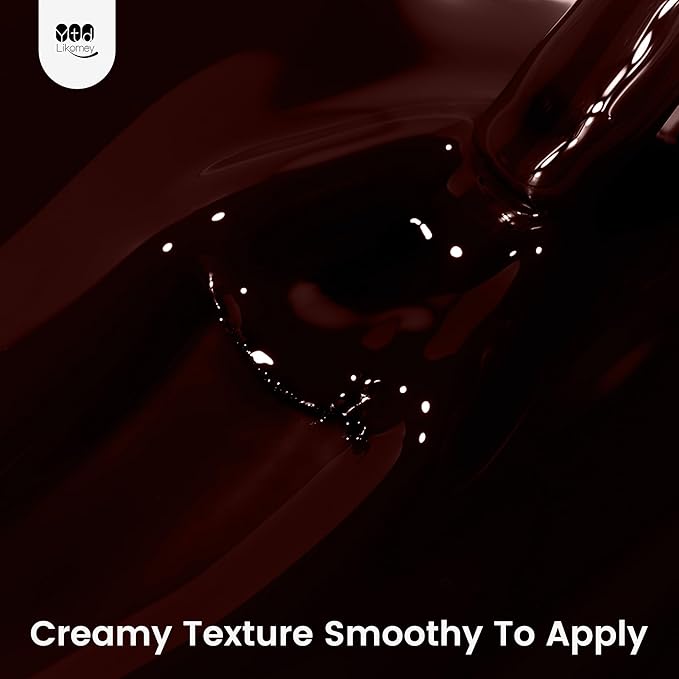 YTD Likomey Dark Maroon Red Gel Nail Polish,15ml Salon Home DIY Manicure and Pedicure Fall Winter UV Color Varnish,CS414