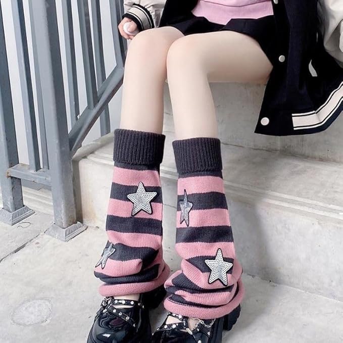 Sexybody Women's Leg Warmers Fashion Knit Warmers Long Socks Cute Y2K Kawaii Japanese Lolita Harajuku Accessories for Girls