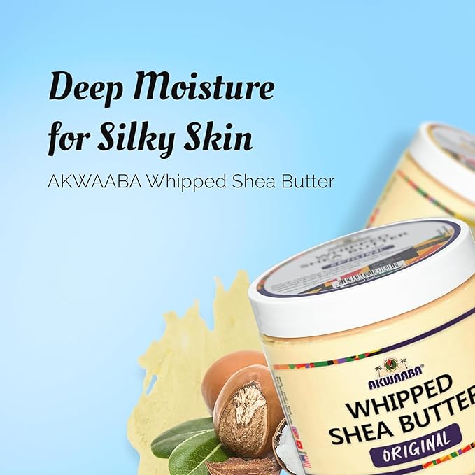 AKWAABA Whipped Shea Butter (Honey Peach) – Nourishes & Moisturizes | Made with Shea Butter | No Dyes & Parabens | 12 oz / 340 g