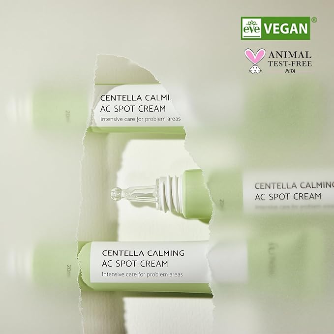 IUNIK 81% Concentrated Centella Calming Gel Acne Spot Cream w/AHA BHA PHA Salicylic Acid Niacinamide Tea Tree Oil-Free Blemish Pimple Lightweight for Adults & Teens .67 Oz Sensitive Acne-prone skin