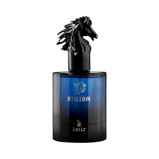 ARIAZ Stallion Men Eau De Parfum 3.4 Oz - Citrus Woody Cologne with Grapefruit, Ambrox, Woodsy Notes, Musk - Bright Daytime Fragrance for Summer