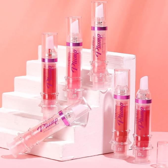 Plumping Lip Oil With Chili Extract - Fuller Lips Instantly! Ultra-Hydrating & Nourishing, Glossy Finish Lip Glow Oil, Lip Plumping Booster Plump, Smooth, and Define Your Lips Naturally (02 Baby Pink)