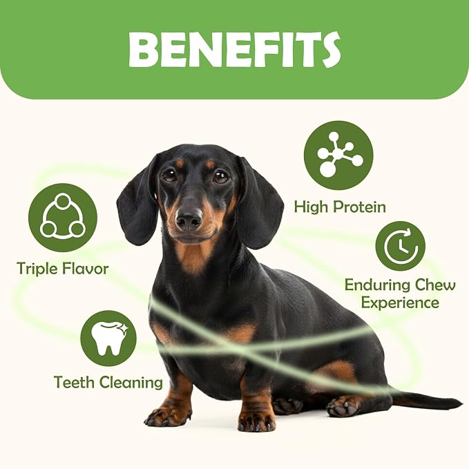MON2SUN Dog Treats, 5 Inch Triple Flavor Wrapped Rawhide Sticks, 21.16 oz | 30 Count, Chicken Liver, Duck and Chicken Recipe, Long-Lasting Chew, Support Dental Health, for Small and Medium Dogs
