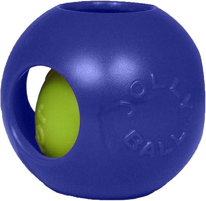 Jolly Pets Teaser Ball Interactive Dog Toy, 8 in Large, Blue