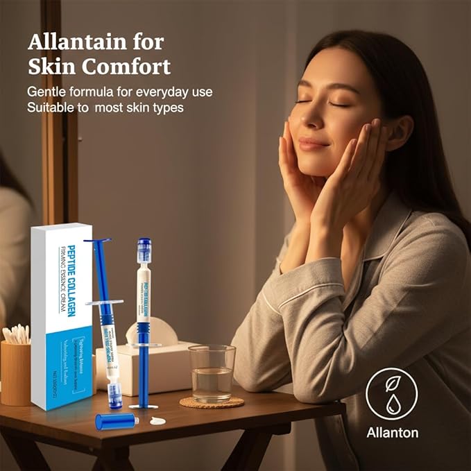 Hydrating Oligopeptide Collagen Cream with Allantoin | Lightweight Daily Moisturizer for Soft, Comfortable Skin | Non-Greasy Face Lotion for Morning & Night Skincare