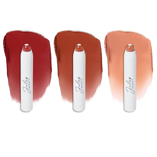 Julep It’s Balm Moisturizing Lip Color Trio – Brandy Wine, Brown Sugar, Almond Nude – Hydrating Lip Crayon Set – Vegan & Cruelty-Free