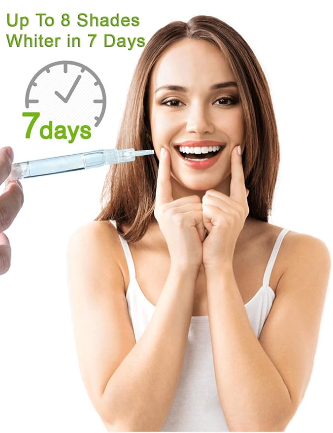 Bright White Smiles 44% Teeth Whitening Gel Syringe Refill Pack, Carbamide Peroxide, 5 Syringes (3ml),Tooth Whitener Formula
