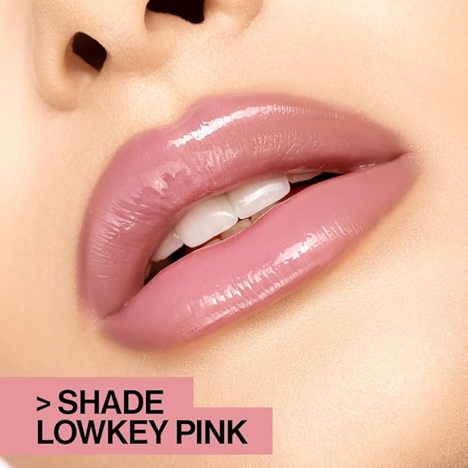 wet n wild MegaSlicks Lip Gloss, Ultra-Glossy, Vitamin-E Enriched, Ultra-Gloss High Shine Moisturizing, Cruelty-Free & Vegan - Nude Mood