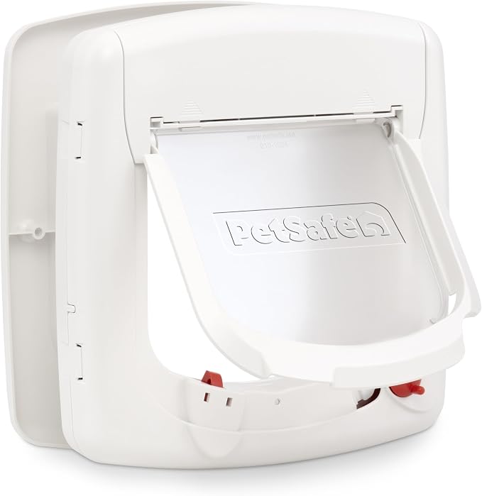 PetSafe, Deluxe Magnetic Cat Flap, Selective Entry, 4 Way Locking, White
