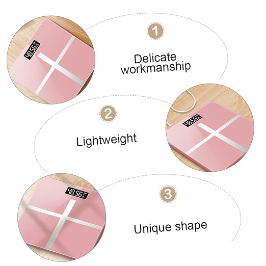 Healeved Rechargeable Battery Digital Scale for Body Weight Led Display Home Fitness Scale