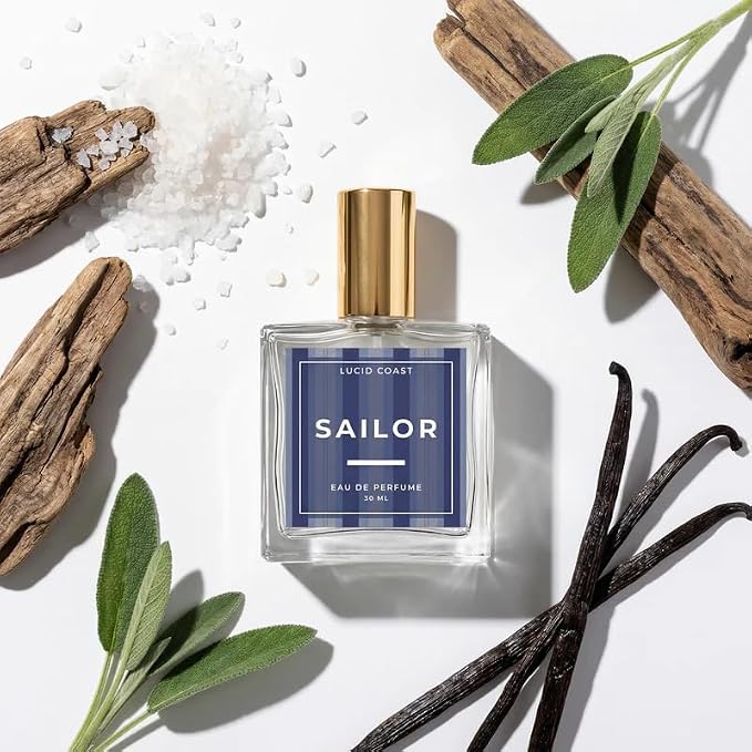Sailor – Inspired by J.Malone Sage & Sea Salt – Long Lasting Eau de Parfum – Unisex Scent with Notes of Sea Salt, Ambrette & Wood Sage – Clean, Vegan & Plant-Based Perfume