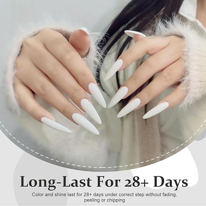 Major Dijit Quick Dry Nail Polish Ghost White Summer Nail Lacquer for Nail Art Regular Nail Polish 0.41 fl oz.