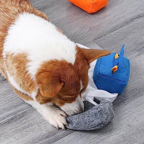 ETIAL 2 Packs Dog Puzzle Toys | Dog Treat Dispensers | Tissue Box Snuffle Mat & Hide & Seek Interactive Toys
