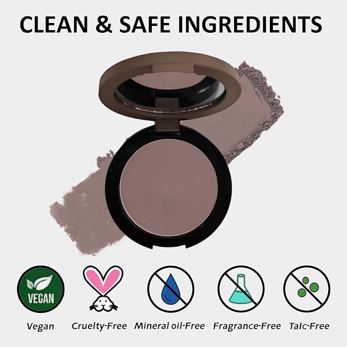 Cool Toned Contour Palette with 1 Puff, Grey Contour Powder for Fair Pale Light Cool Toned Skin,Ultra-Blendabled, Multiuse Contouring Face Sculpting Bronzer Makeup Eyeshadow Palette