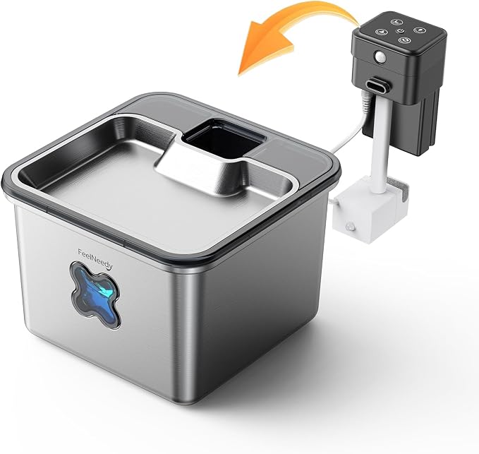 FeelNeedy FN-W17S Cat Fountain Pump Replacement Controller, Compatible for Wireless & Battery Operated 3.2L/108oz Cat Water Fountain for [FN-W17S]