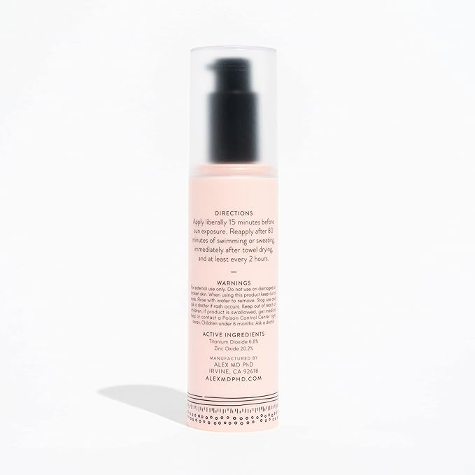 Sunscreen for Face, Tinted Mineral Facial Sunscreen SPF 50+, Anti Aging Daily Defense Moisturizer for Sensitive and Post-Procedure Skin with Zinc Oxide, Chemical-Free, Coral Reef Friendly